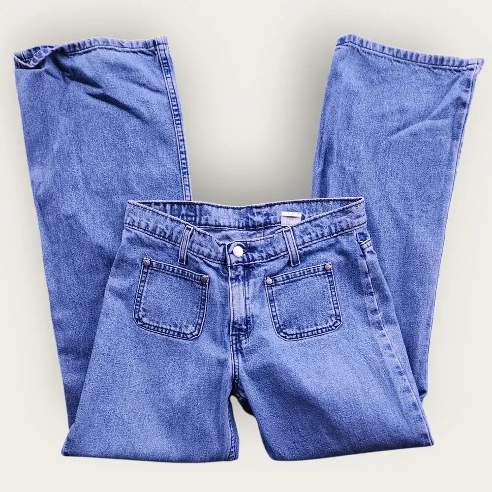 Levi's L2 Jeans Juniors Sz 9 Medium VTG Bootcut Y2K 90's Mid-rise Medium Wash - Picture 5 of 8